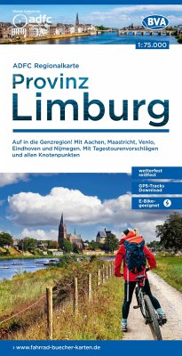 ADFC-Regionalkarte Limburg, 1:75.000, mit Tagestourenvorschlägen und allen Knotenpunkten, reiß- und wetterfest, E-Bike-geeignet, GPS-Tracks Download