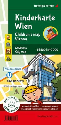 Kinderkarte Wien, Poster metallbestäbt 1:40.000, freytag & berndt - Fürnhammer, Arthur