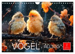 Vögel Alltag (Wandkalender 2024 DIN A4 quer), CALVENDO Monatskalender
