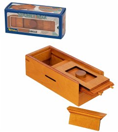 Philos 5536 - Secret Box Circle, Holzbox mit Geheimfach, 15x7x5cm, Knobelspiel, Schwierigkeitsgrad: leicht