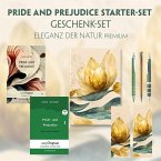 Pride and Prejudice Starter-Paket Geschenkset 2 Bücher (mit Audio-Online) + Eleganz der Natur Schreibset Premium, m. 2 B