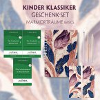 Kinder Klassiker Geschenkset - 3 Bücher (mit Audio-Online) + Marmorträume Schreibset Basics, m. 3 Beilage, m. 3 Buch