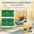 Klassiker des 20. Jahrhunderts Geschenkset - 4 Bücher (mit Audio-Online) + Eleganz der Natur Schreibset Basics, m. 4 Bei