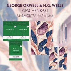 George Orwell & H.G. Wells Geschenkset - 3 Bücher (mit Audio-Online) + Marmorträume Schreibset Premium, m. 3 Beilage, m. - Orwell, George;Wells, H. G.