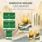 Sherlock Holmes Geschenkset - 5 Bücher (mit Audio-Online) + Eleganz der Natur Schreibset Premium, m. 5 Beilage, m. 5 Buc