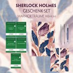 Sherlock Holmes Geschenkset - 5 Bücher (mit Audio-Online) + Marmorträume Schreibset Premium, m. 5 Beilage, m. 5 Buch