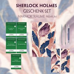 Sherlock Holmes Geschenkset - 5 Bücher (mit Audio-Online) + Marmorträume Schreibset Premium, m. 5 Beilage, m. 5 Buch - Doyle, Arthur Conan