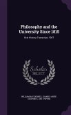 Philosophy and the University Since 1815