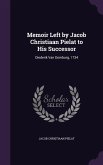 Memoir Left by Jacob Christiaan Pielat to His Successor