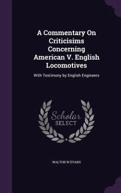 Cover A Commentary On Criticisims Concerning American V. English Locomotives