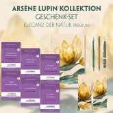 Arsène Lupin Geschenkset - 6 Bücher (mit Audio-Online) + Eleganz der Natur Schreibset Premium, m. 6 Beilage, m. 6 Buch