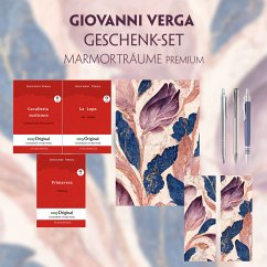 Giovanni Verga Geschenkset - 3 Bücher (mit Audio-Online) + Marmorträume Schreibset Premium, m. 3 Beilage, m. 3 Buch - Verga, Giovanni