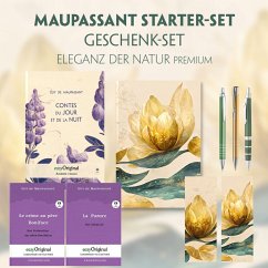 Guy de Maupassant Starter-Paket Geschenkset 3 Bücher (mit Audio-Online) + Eleganz der Natur Schreibset Premium, m. 3 Bei - Maupassant, Guy de