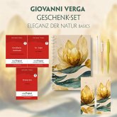 Giovanni Verga Geschenkset - 3 Bücher (mit Audio-Online) + Eleganz der Natur Schreibset Basics, m. 3 Beilage, m. 3 Buch