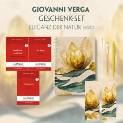 Giovanni Verga Geschenkset - 3 Bücher (mit Audio-Online) + Eleganz der Natur Schreibset Basics, m. 3 Beilage, m. 3 Buch - Verga, Giovanni