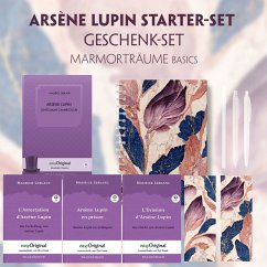 Arsène Lupin Starter-Paket Geschenkset - 4 Bücher (mit Audio-Online) + Marmorträume Schreibset Basics, m. 4 Beilage, m. - Leblanc, Maurice