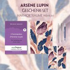 Die Verhaftung von d'Arsène Lupin - Geschenkset (Buch + Audio-Online) + Marmorträume Schreibset Premium, m. 1 Beilage, m