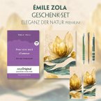 Émile Zola Geschenkset (mit Audio-Online) + Eleganz der Natur Schreibset Premium, m. 1 Beilage, m. 1 Buch