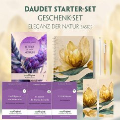 Alphonse Daudet Starter-Paket Geschenkset - 4 Bücher (mit Audio-Online) + Eleganz der Natur Schreibset Basics, m. 4 Beil - Daudet, Alphonse