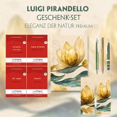 Luigi Pirandello Geschenkset - 4 Bücher (mit Audio-Online) + Eleganz der Natur Schreibset Premium, m. 4 Beilage, m. 4 Bu