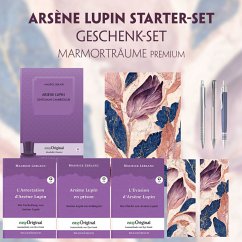 Arsène Lupin Starter-Paket Geschenkset - 4 Bücher (mit Audio-Online) + Marmorträume Schreibset Premium, m. 4 Beilage, m. - Leblanc, Maurice