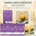 Arsène Lupin Starter-Paket Geschenkset - 4 Bücher (mit Audio-Online) + Eleganz der Natur Schreibset Basics, m. 4 Beilage