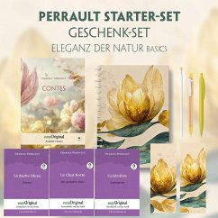 Charles Perrault Starter-Paket Geschenkset - 4 Bücher (mit Audio-Online) + Eleganz der Natur Schreibset Basics, m. 4 Bei - Perrault, Charles