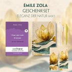 Émile Zola Geschenkset (mit Audio-Online) + Eleganz der Natur Schreibset Basics, m. 1 Beilage, m. 1 Buch