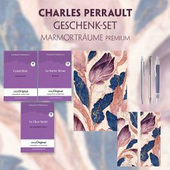 Charles Perrault Geschenkset - 3 Bücher (mit Audio-Online) + Marmorträume Schreibset Premium, m. 3 Beilage, m. 3 Buch - Perrault, Charles