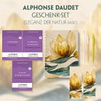 Alphonse Daudet Geschenkset - 3 Bücher (mit Audio-Online) + Eleganz der Natur Schreibset Basics, m. 3 Beilage, m. 3 Buch
