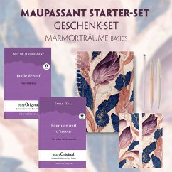 Guy de Maupassant Starter-Paket Geschenkset 3 Bücher (mit Audio-Online) + Marmorträume Schreibset Basics, m. 3 Beilage, - Maupassant, Guy de