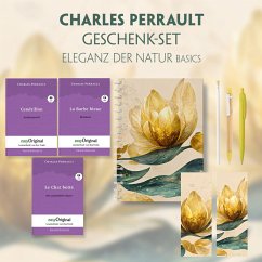 Charles Perrault Geschenkset - 3 Bücher (mit Audio-Online) + Eleganz der Natur Schreibset Basics, m. 3 Beilage, m. 3 Buc - Perrault, Charles