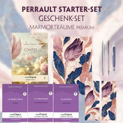 Charles Perrault Starter-Paket Geschenkset - 4 Bücher (mit Audio-Online) + Marmorträume Schreibset Premium, m. 4 Beilage - Perrault, Charles
