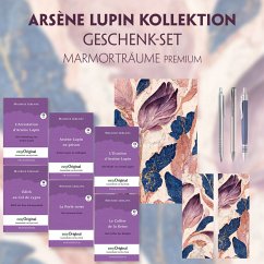 Arsène Lupin Geschenkset - 6 Bücher (mit Audio-Online) + Marmorträume Schreibset Premium, m. 6 Beilage, m. 6 Buch - Leblanc, Maurice