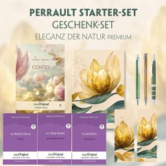 Charles Perrault Starter-Paket Geschenkset - 4 Bücher (mit Audio-Online) + Eleganz der Natur Schreibset Premium, m. 4 Be - Perrault, Charles