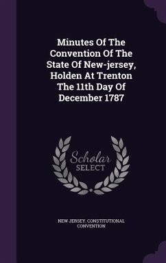 Cover Minutes of the Convention of the State of New-Jersey, Holden at Trenton the 11th Day of December 1787
