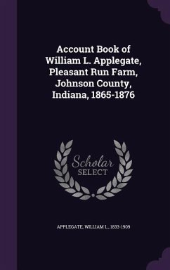 Account Book of William L. Applegate, Pleasant Run Farm, Johnson County, Indiana, 1865-1876 - Applegate, William L.