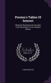Preston's Tables Of Interest