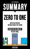 Extended Summary - Zero To One (eBook, ePUB)