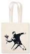 Stofftasche Banksy - Blumenwerfer - Bild 1