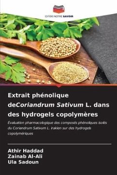 Extrait phénolique deCoriandrum Sativum L. dans des hydrogels copolymères - Haddad, Athir;Al-Ali, Zainab;Sadoun, Ula