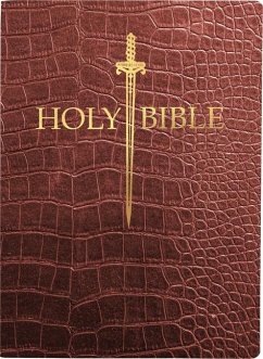 KJV Sword Bible, Large Print, Walnut Alligator Bonded Leather, Thumb Index - Whitaker House