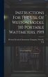 Instructions For The Use Of Weston... - Bild 1