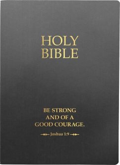 KJV Holy Bible, Be Strong and Courageous Life Verse Edition, Large Print, Black Ultrasoft - Whitaker House