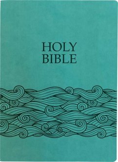 KJV Holy Bible, Wave Design, Large Print, Coastal Blue Ultrasoft - Whitaker House
