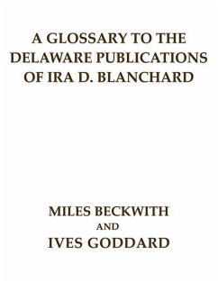 A Glossary to the Delaware Publications of Ira D. Blanchard