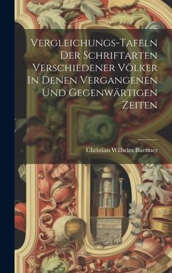 Vergleichungs-tafeln Der Schriftarten Verschiedener Völker In Denen Vergangenen Und Gegenwärtigen Zeiten - Buettner, Christian Wilhelm