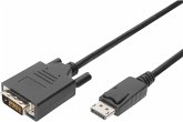 DIGITUS DisplayPort Adapterkabel DP - DVI (24+1) St/St 3m schwarz