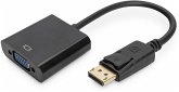 DIGITUS DisplayPort Ad/Konverter DP - HD15 St/Bu, 15cm schwarz