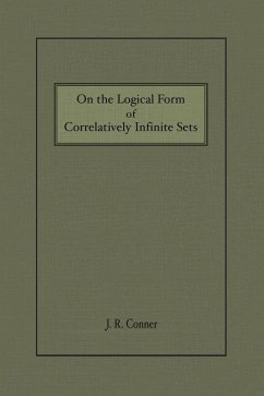 Cover On the Logical Form of Correlatively Infinite Sets (eBook, ePUB)